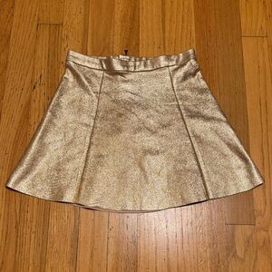Kate Spade Gold Lamé mini skirt